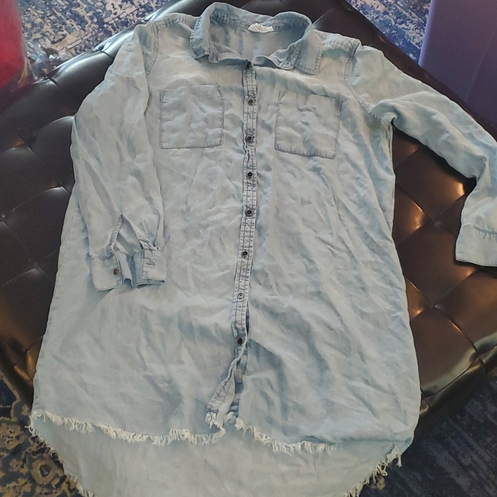 Chambray high/low dress